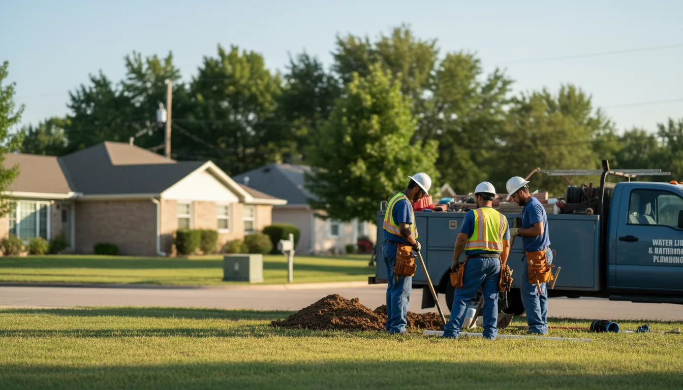 Residential water line and bathroom plumbing service in Glendale, AZ